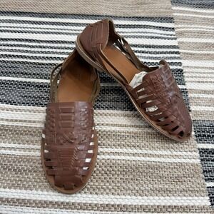 Urban Outfitters Women's Flats Shoes Huarache Brown Woven Slip On Size 7